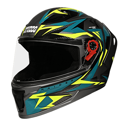 STUDDS RAIDER SUPER WITH SPOILER D1 GREY N5 YELLOW C/V (L)