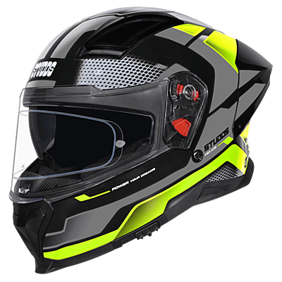 STUDDS HELIOS D1 ASPHALT MATT BLACK N3 GREEN C/V (M)