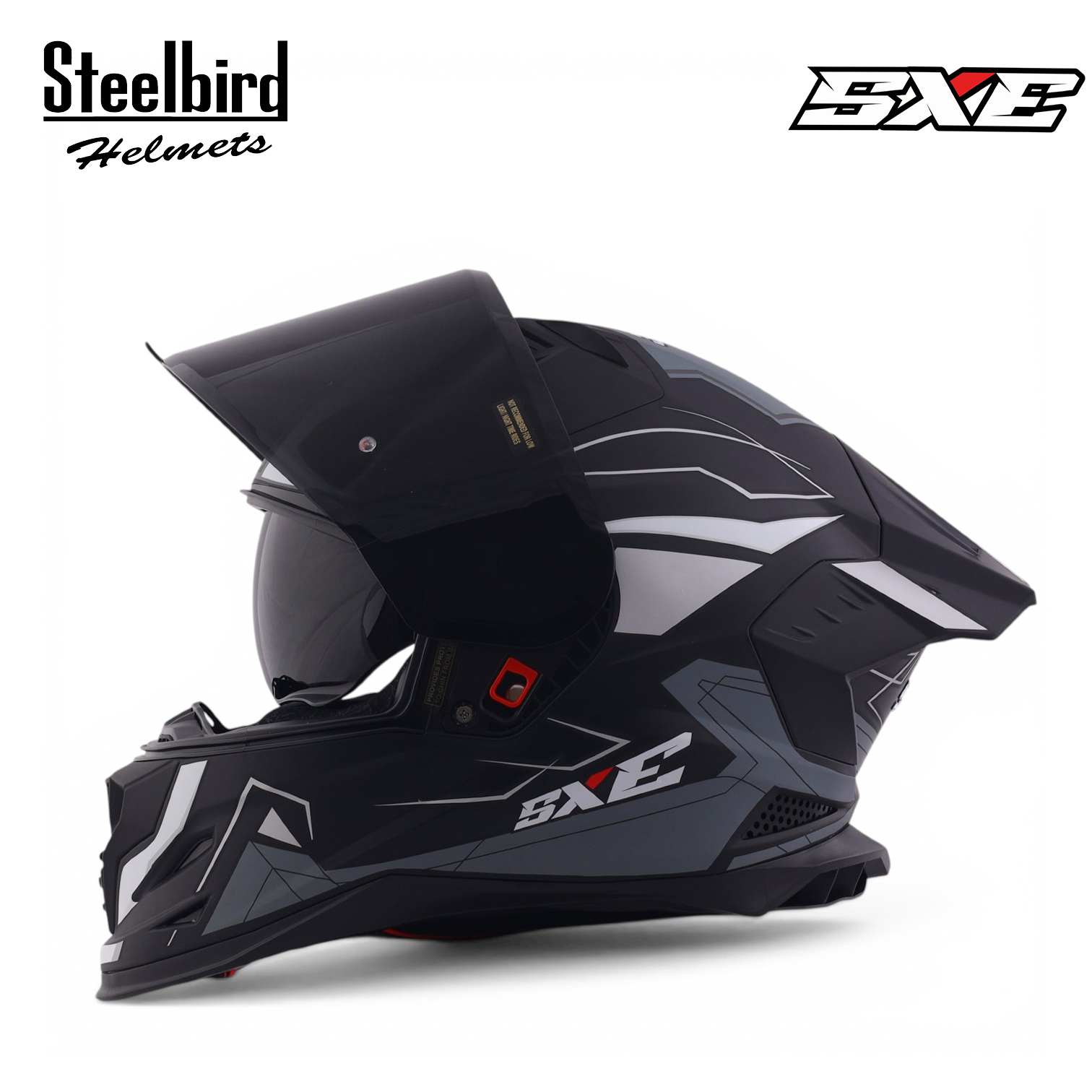 Steelbird SBH-61 SXE Race-X Helmet 600mm BLACK