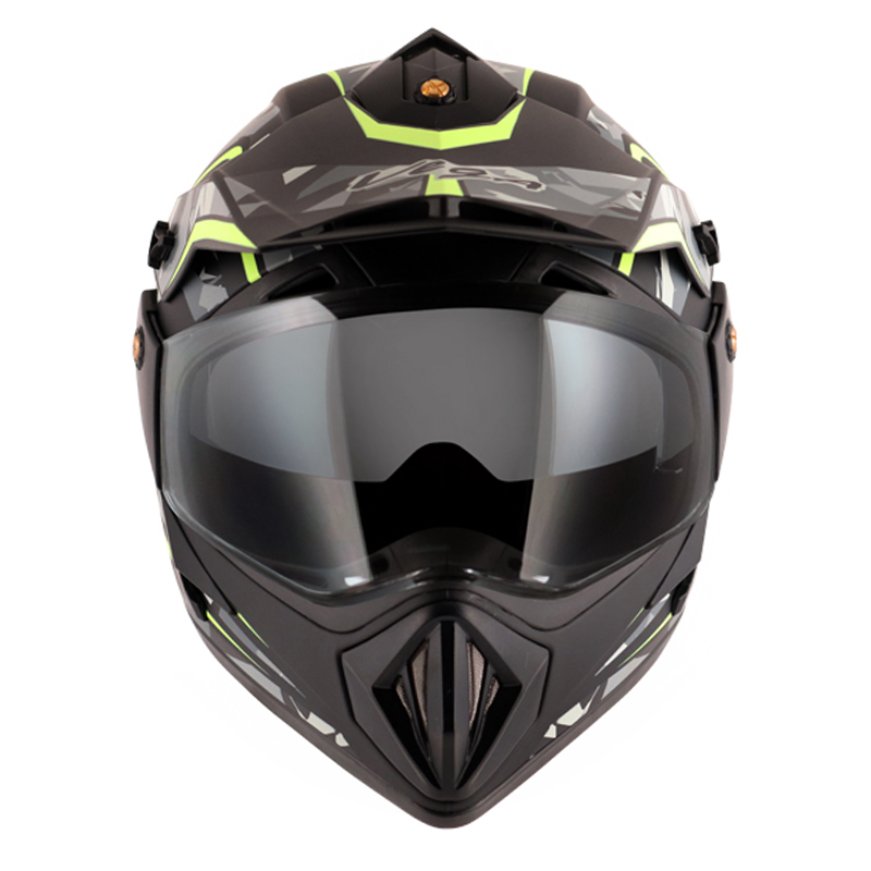 VEGA OFFROAD D/V CAMO DULL BLACK NEON YELLOW (M)