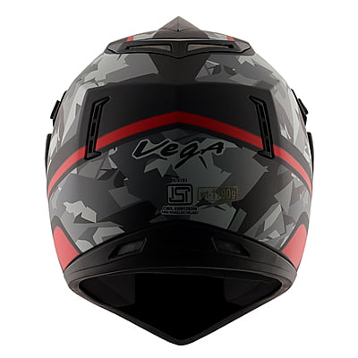 VEGA OFFROAD D/V CAMO DULL BLACK RED (M)