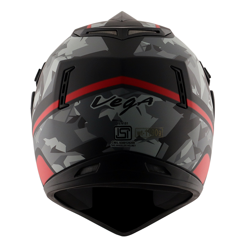VEGA OFF ROAD D/V CAMO DULL BLACK RED L