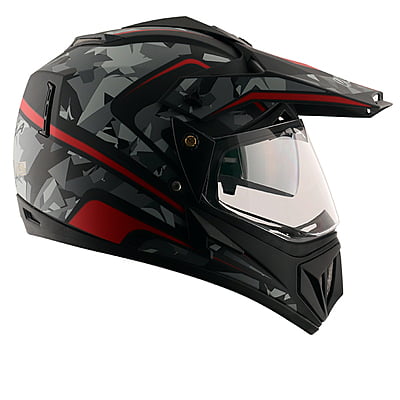 VEGA OFFROAD D/V CAMO DULL BLACK RED (M)