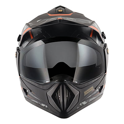 VEGA OFFROAD D/V CAMO DULL BLACK ORANGE (L)