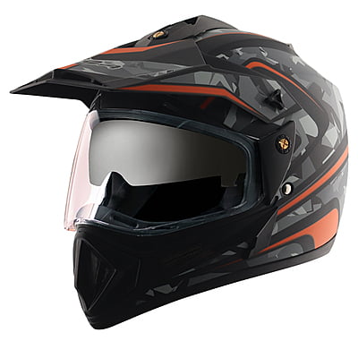 VEGA OFFROAD D/V CAMO DULL BLACK ORANGE (L)