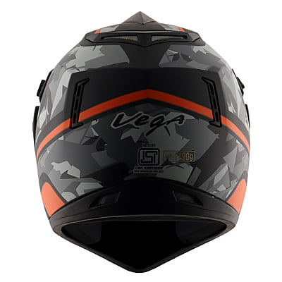VEGA OFFROAD D/V CAMO DULL BLACK ORANGE (L)
