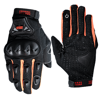 STUDDS GLOVES SMG-6 ORANGE (M) WITH TOUCH