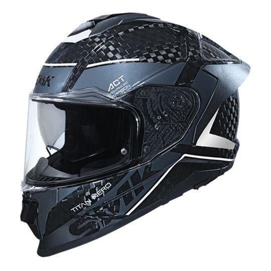 SMK TITAN CARBON NERO GL261 GLOSSY BLACK/GREY WHITE 620 MM (XXL)