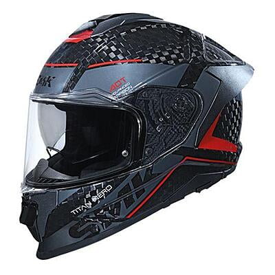 SMK TITAN CARBON NERO GL263 GLOSSY BLUE/GREY RED 580 MM (L)