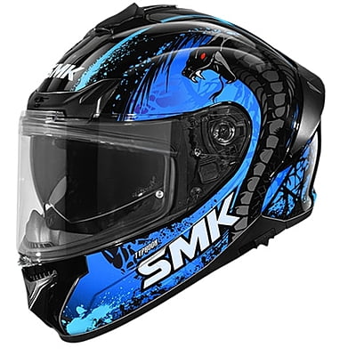 SMK TYPHOON REPTILE GL255 GLOSSY BLACK/BLUE BLUE 600 MM (XL)