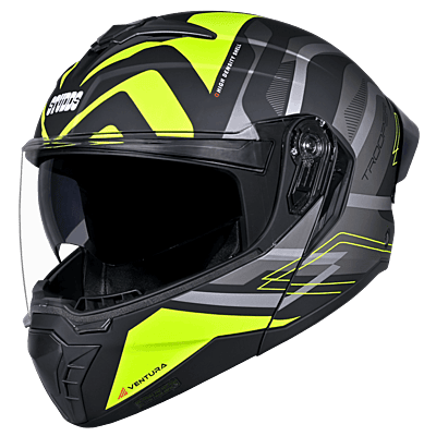 STUDDS TROOPER D3 MATT BLACK N5 YELLOW D/V (L)