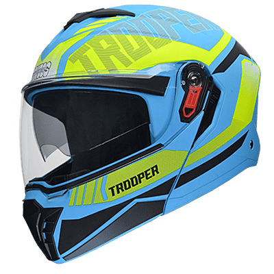 STUDDS TROOPER D1 MATT BLUE N5 YELLOW D/V (M)