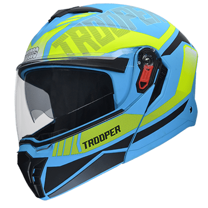 STUDDS TROOPER D1 MATT BLUE N5 YELLOW D/V (M)