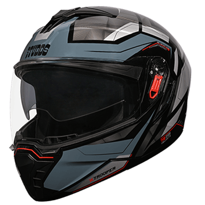 STUDDS TROOPER D2 MATT BLACK N4 GREY D/V (L)
