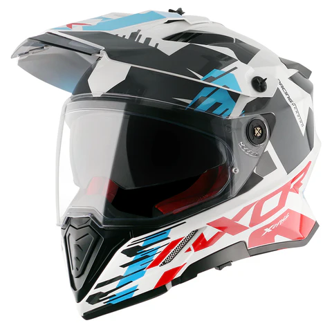 AXOR XCROSS DUAL VISOR X1 WHITE RED (M)