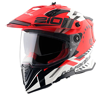 AXOR XCROSS DUAL VISOR SC BLACK RED (L)
