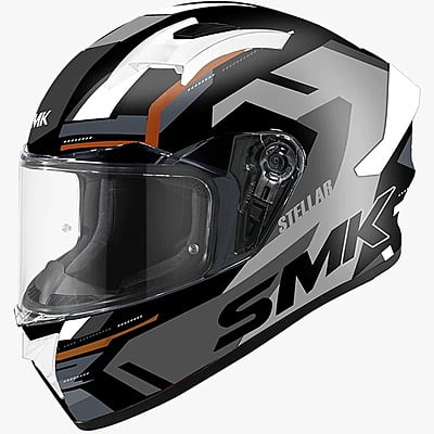 SMK STELLAR SPORTS-SO1 K-POWER GL267 GLOSSY BLACK/GREY ORANGE 580 MM (L)