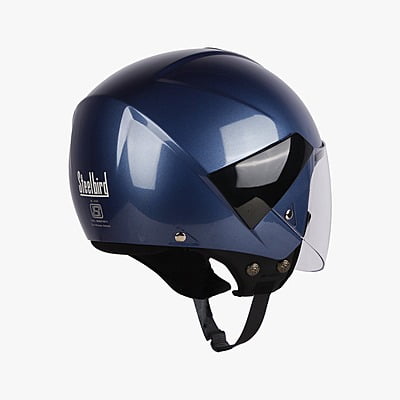 STEELBIRD SBH-5 TRIPLE NINE GLOSSY HONDA BLUE C/V 600 MM