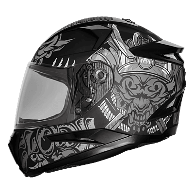 STEELBIRD SBH-35 DOT ROBOT 2.0 CLOWN MATT BLACK/GREY C/V (M) WITH EXTRA SMOKE VISOR
