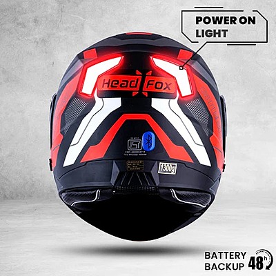 HEADFOX STEELBIRD SBA-7 ISS ROAD GLOSSY BLACK/RED C/V (M)