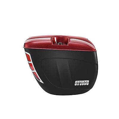 STUDDS SIDE BOX SAFARI WITH MAIN FRAME & UNIVERSAL FITMENT CLAPMS CHERRY RED