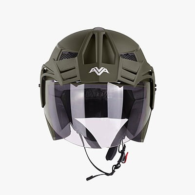 STEELBIRD SBH-23 AVA DASHING WITH PEAK BATTLE GREEN C/V (L)