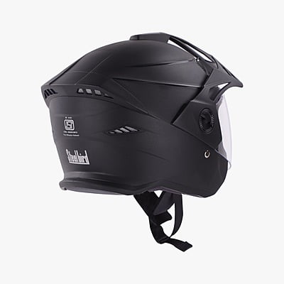 STEELBIRD SBH-23 AVA DASHING WITH PEAK BLACK C/V (M)