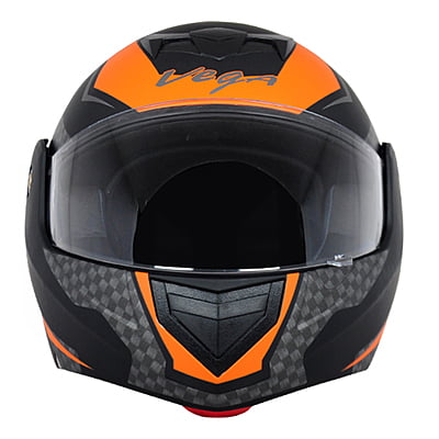 VEGA CRUX DX CHECKS DULL BLACK ORANGE C/V (M)