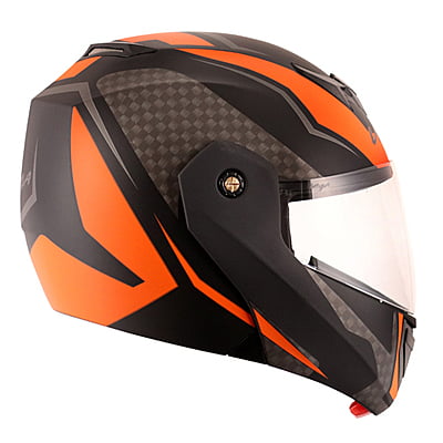 VEGA CRUX DX CHECKS DULL BLACK ORANGE C/V (M)