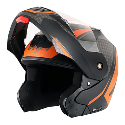 VEGA CRUX DX CHECKS DULL BLACK ORANGE C/V (M)