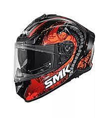 SMK TYPHOON REPTILE GL273 GLOSSY BLACK ORANGE/RED 570MM