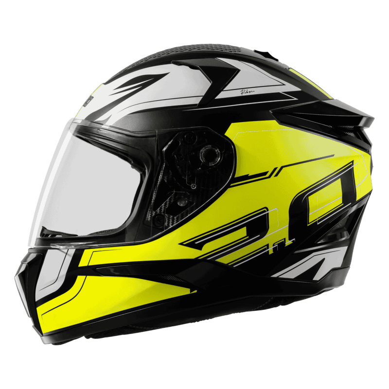 STEELBIRD SBH-35 DOT ROBOT 2.0 REBORN MATT BLACK/NEON C/V (XL) WITH EXTRA SMOKE VISOR