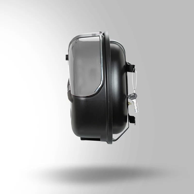 STUDDS SIDE BOX CRUISER WITH MAIN FRAME WITH UNIVERSAL FITMENT CLAMPS (RIGHT) GUN GREY STUDDS SIDE BOX CRUISER WITH MAIN FRAME WITH UNIVERSAL FITMENT CLAMPS (RIGHT) GUN GREY