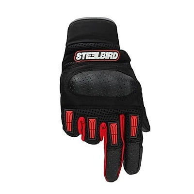 STEELBIRD GLOVES F/F ADVENTURE A-2 RED (L)