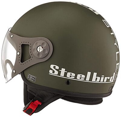 STEELBIRD SB-27 STYLE MATT BATTLE GREEN C/V (L)
