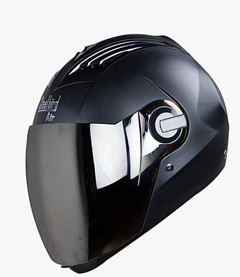 STEELBIRD SBA-2 DASHING BLACK C/V (L) + EXTRA SILVER VISOR