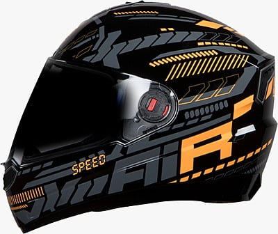 STEELBIRD SBA-1 SPEED MAT BLACK/ORANGE C/V (M)
