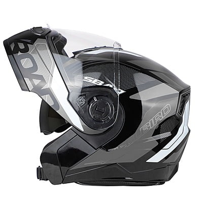 STEELBIRD SBA-7 ISS ROAD MATT BLACK/GREY C/V (M)