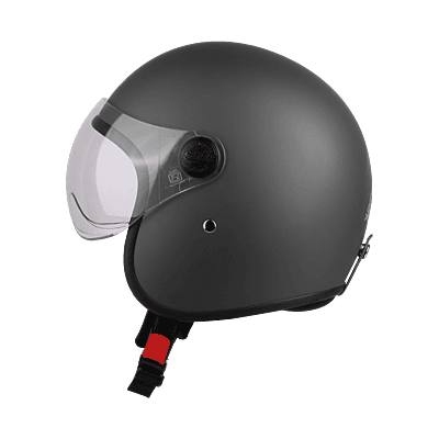 STEELBIRD SBH-54 VINTAGE MATT H.GREY C/V 600 MM (SMALL VISOR)