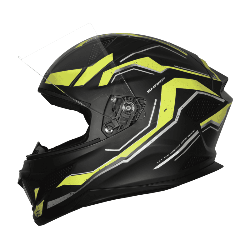 STEELBIRD SBH-25 SHARP SPIRIT GLOSSY BLACK/NEON C/V 580 MM
