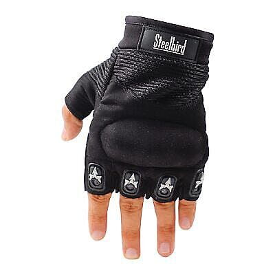 STEELBIRD GLOVES H/F BLACK (L)