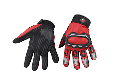 STEELBIRD GLOVES F/F RED/GREY (L)