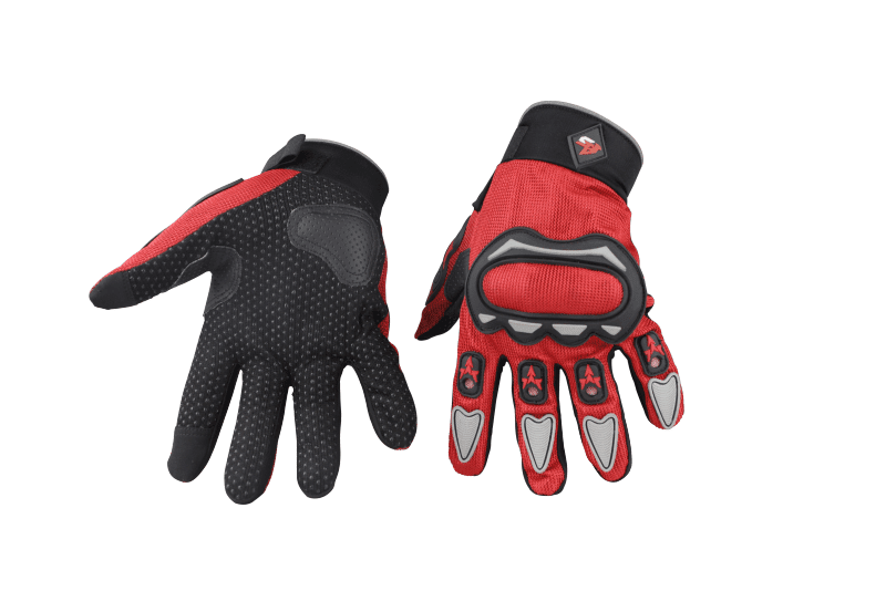 STEELBIRD GLOVES F/F RED/GREY (L)