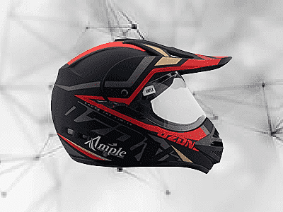 OZONE AMPLE DECOR MATT BLACK/RED T/V (570 MM)