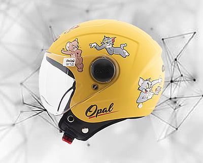 OZONE OPAL YELLOW C/V (520 MM)-KIDS HELMET