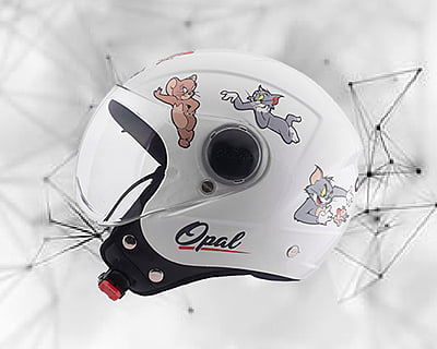 OZONE OPAL WHITE C/V (520 MM)-KIDS HELMET