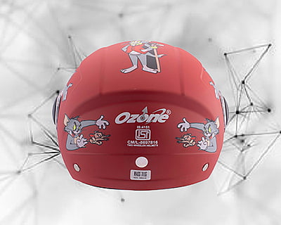 OZONE OPAL MATT RED C/V (520 MM)-KIDS HELMET