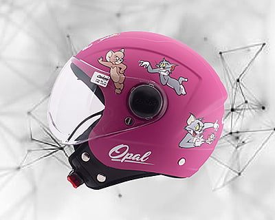 OZONE OPAL PINK C/V (520 MM)-KIDS HELMET