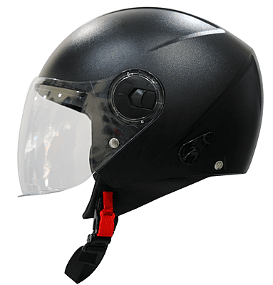 STEELBIRD SBH-20 ZIP DASHING BLACK C/V (L)
