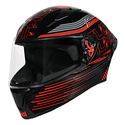 STUDDS THUNDER D11 MATT BLACK N2 C/V (XL) WITH SPOILER AND MIRROR VISOR